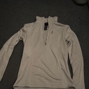 Spyder Women's Light Gray Quarter-Zip Sweatshirt